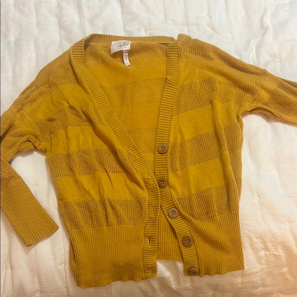 Matilda Jane Mustard Kids Cardigan size 12